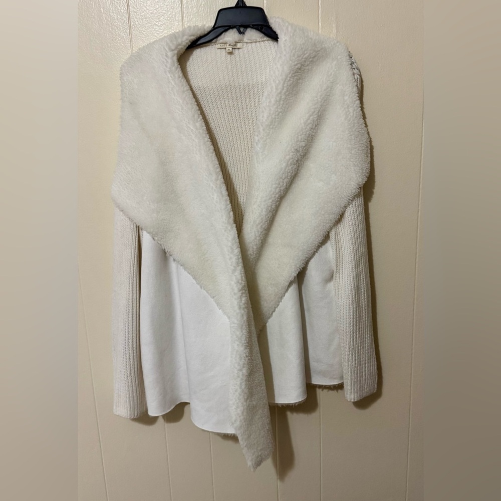 Kate & Sam faux fur and suede sweater size XL